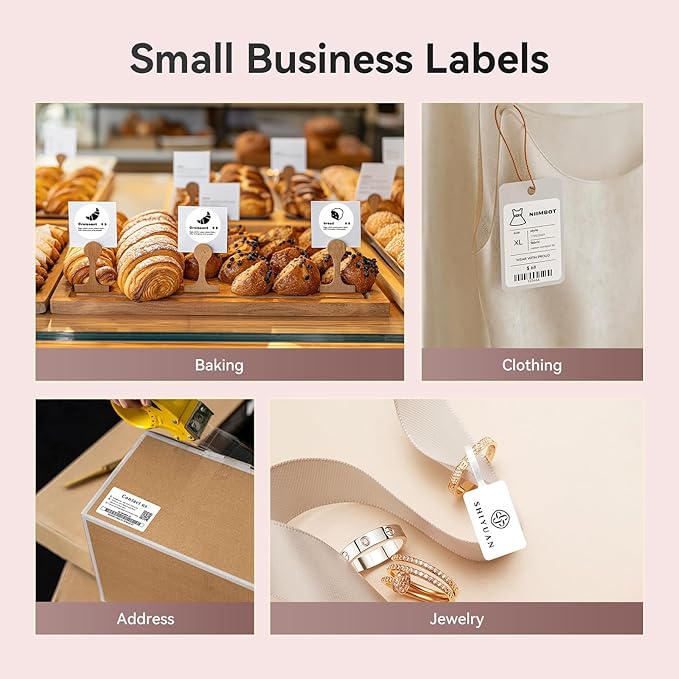 NIIMBOT B21 Label Maker Machine with Tape 2Inch Portable Sticker Printer Thermal Labeler for Jar Price Address Label for Business Home Office Organization, Red