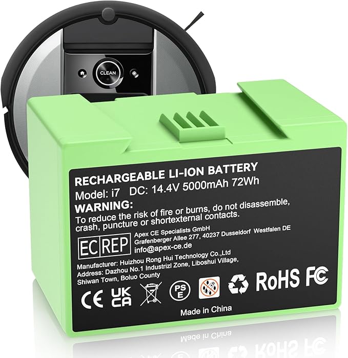 14.4v 5000mAh for Roomba Replacement Battery ABL-D1 Battery for iRobot Roomba i and e and j Series i7 j7+ 7150 7158 7556 7558 i3 j3+ i4 j4+ i8 j8+ and e5 e6 (Not Compatible with Roomba Combo Series)