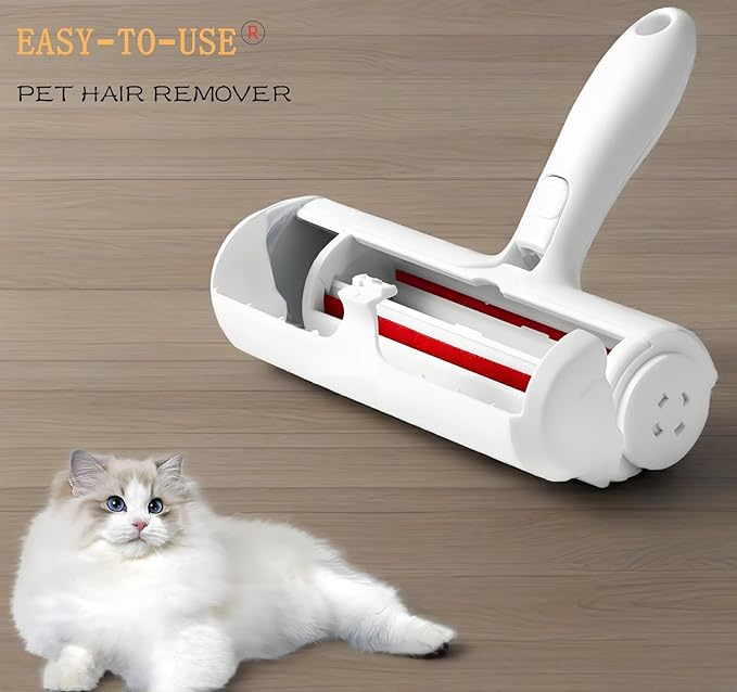 CLPCLP Roller Pet Hair Removal Tool，Reusable Lint Roller - Cat and Dog Hair Remover for Furniture，Dog Brush for Shedding，Portable Multi-Surface Fur Removal Tool (Sofas,Carpets,Clothing,Bed Sheet)