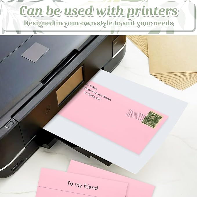 200 Pcs #10 Business Envelopes, Self Seal Standard Envelopes, Windowless Business Mailing Envelopes for Office, Checks, Letters, Invoices, Statements, Wedding, Size 4-1/8 x 9-1/2 inch (Pink)