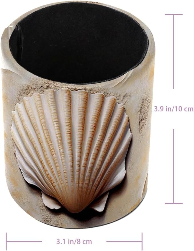 Pen Holder For Your Desk, Pencil Holder Organizes All Pens, _Shell Sand (1) Pen Cup For Your Office Decor
