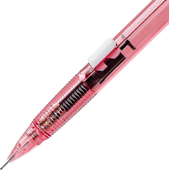 Pentel Techniclick 0.7mm Mechanical Pencil – Pack of 5, Smooth Writing Pencil for Students & Professionals, Medium Line, Side-Click Lead Advance, Assorted Pastel Barrel Colors (PD107TBP5M)
