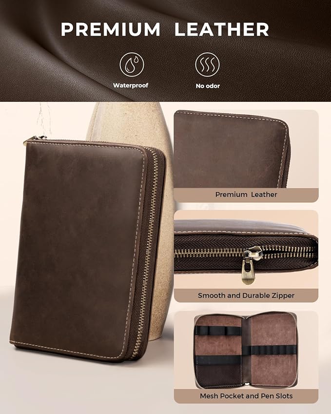 30PCS Mechanical Pencil Set with Leather Bag, Drawing Pencils 0.5, 0.7, 0.9MM & 3PCS 2MM Sketching Pencil with 464PCS Leads (6B 4B 2B HB 2H 4H Color) for Artist Drafting Drawing Writing