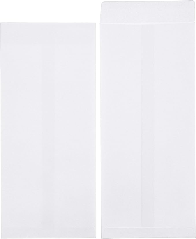 Juvale #14 Business Mailing Envelopes - 11.5 x 5 in, 50 Count, White, 120gsm Paper - Mailers for Cash Envelopes & Policy Documents