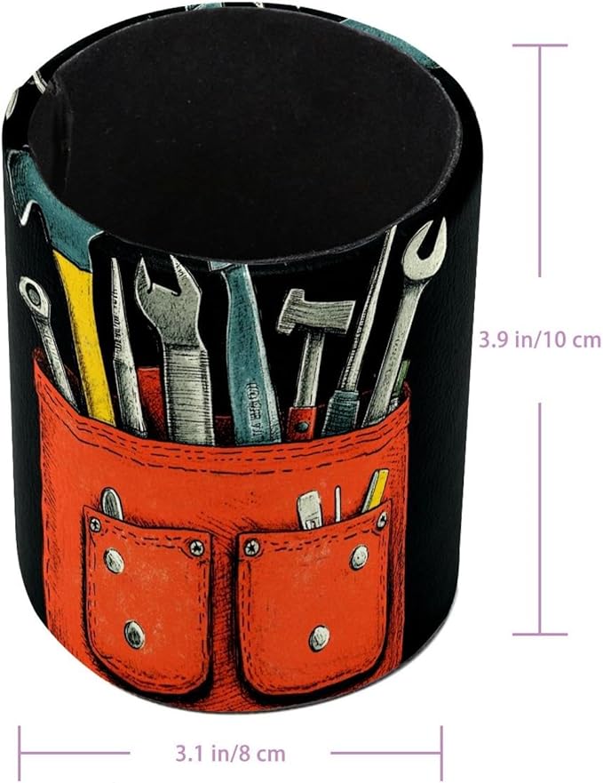 Pocket of Tools (1) Desk Pen Holder Stand Pencil Cup Pot Desk Organizer Makeup Brush Holder