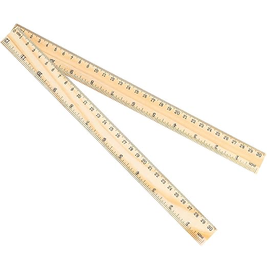 KEILEOHO 96 Pack 12 Inch Wooden Rulers Bulk, 30cm Wood Ruler Measuring 2 Scales for Home, Student, Office Tailor Shop, Factory, 12Inch and 30CM