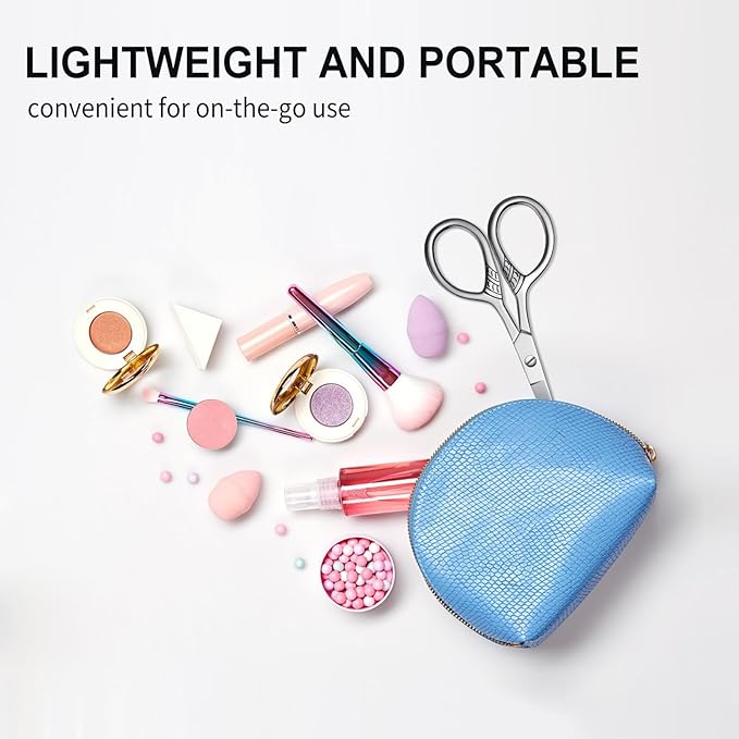 Stainless Steel Small Scissors with Textured Handle - All Purpose for Arts, Crafts, Sewing, Office & Kitchen, Sharp & Durable Cutting Tools -2Pcs