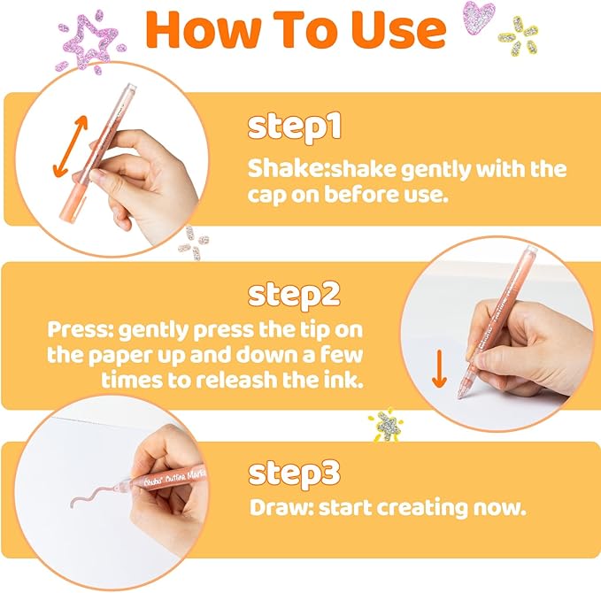 Ohuhu Outline Markers 18 Colors: Shimmer Metallic Double Line Drawing Pens for Adults Beginners Fun Crafts Art Supplies Gift Idea for Birthday Greeting Cards Glass Rock Plastic