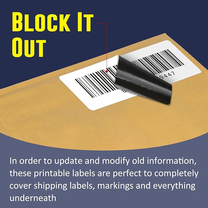 L LIKED 3" x 1" Direct Thermal Label, Permanent Adhesive Barcode Shipping Labels & Compatible with Rollo, Zebra and Other Desktop Printers (1 Roll, 1400 Labels)