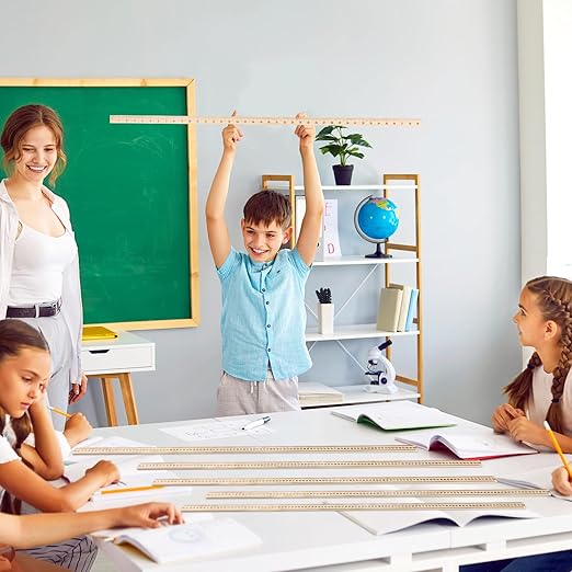 gisgfim 36 Pack 39 Inches Wood Double Sided Meter Stick Yard Stick Wood Economy Meterstick Wooden Ruler 100 Centimeters Measuring Yardstick Bulk School Classroom Home Office Kid Measuring Tailor Craft
