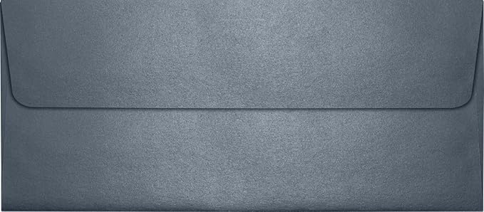 LUXPaper #10 Business Envelopes | Peel & Press | 4 1/8" x 9 1/2" | Anthracite Metallic | 80lb. Text | 50 Qty
