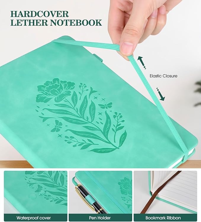 Flower Journal notebook (Green, A4)