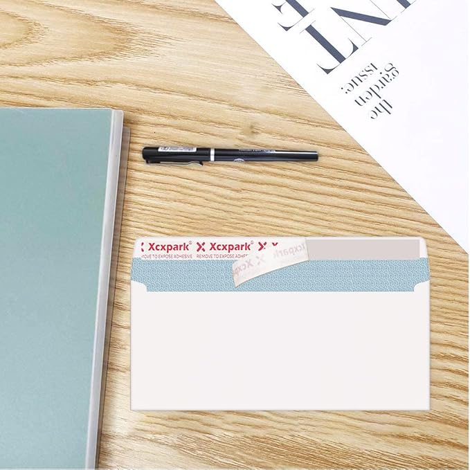 120 PCS #10 Double Window White Security Envelopes for QuickBooks Invoices, Most Statements And Documents Self Seal Kraft 4-1/8 x 9-1/2 inches Invisible Envelopes Super Strong Quick Seal
