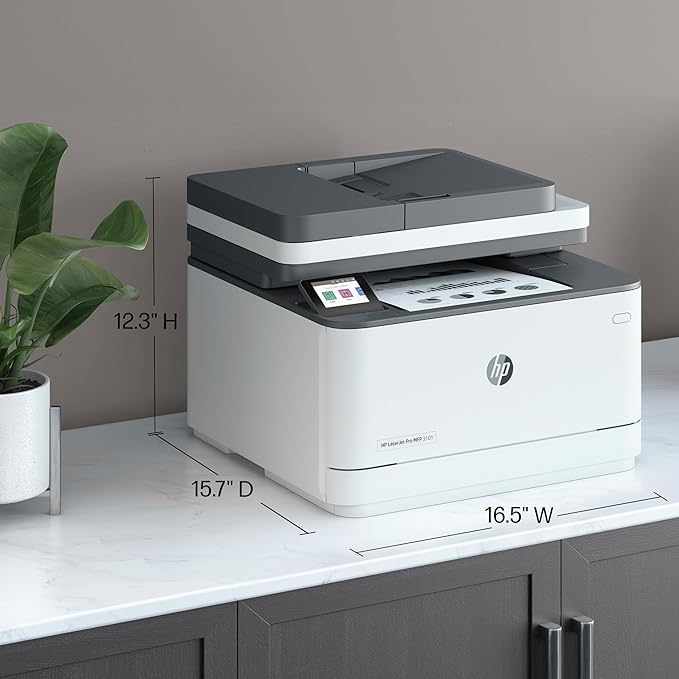 HP Laserjet Pro MFP 3101sdw Black & White Printer, Print, Scan & Copy