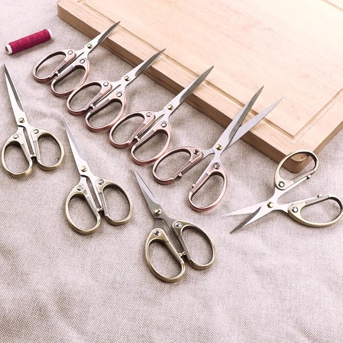 6.3" All Stainless Steel Office Scissors,Ultra Sharp Blade Shears,Sturdy Sharp Scissor for Office Home School Sewing Fabric Craft Supplies Multipurpose Scissors Bronze