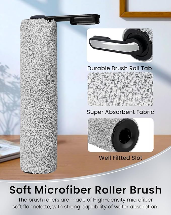 (7pcs) HEPA Filters & Replacement Roller Brush Compatible For Tineco Floor ONE S5/Floor One S5 Pro 2 Wet Dry Vacuum Cleaner, Replacement Parts Accessories Kit Inclue 3 Vacuum Filter, 3 Brush Rollers
