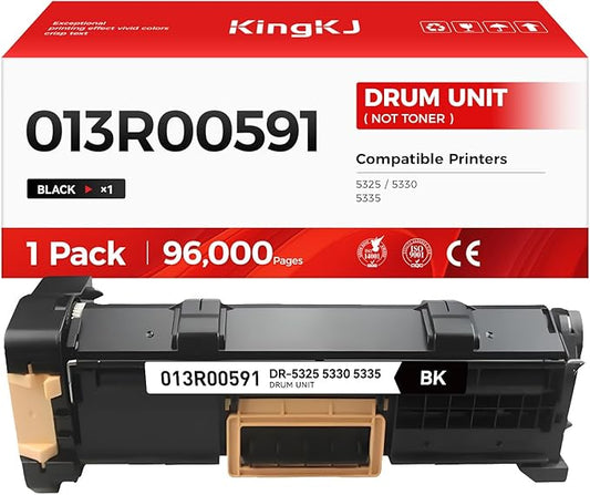 5325 5330 5335 Drum Unit 013R00591 Drum Unit (Not Toner) Black 1-Pack High-Yield Replacement for Xerox 5325 5330 5335 Image-Drum Compatible for Xerox WorkCentre 5325 5330 5335 Laser Printer All-in-One