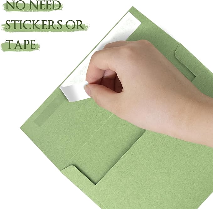50 Pack A2 Envelopes for Invitations,4.37x5.75 inches,4x5 Envelope Sage Green Self Seal,Printable Envelopes for Wedding,Invitation,Baby Shower,for 4x5 Cards