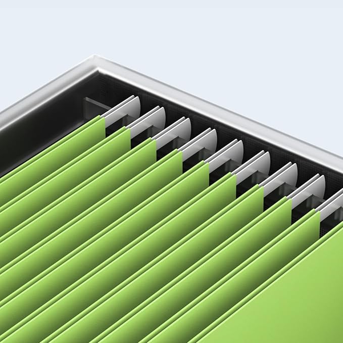 File Box for Hanging, File Organizer Box with Lid Decorative File Folders Letter Size Organizer with One-Piece Integrated Plastic Slide Rail (Black, 13.2x10.1x10.1inch(3pack))