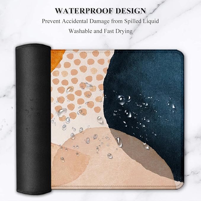 LATEEFAH Desk Mat, Mouse Pad with Wrist Rest, 4-in-1 Large Mouse Pads for Desk, Ergonomic Mouse Pad and Keyboard Wrist Rest Gaming Keyboard Mat for Office, Home