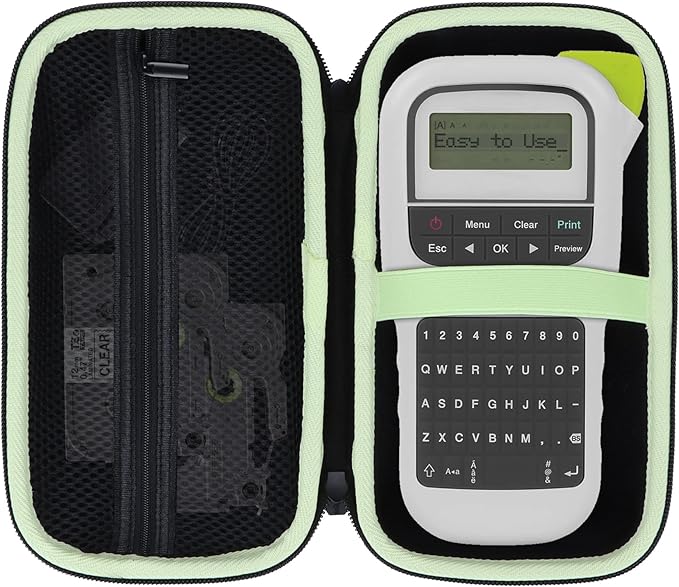 Case Compatible with Brother P-Touch PTH110 / PTH111 Pro / PTE110 Portable Monochrome Label Maker (Black)