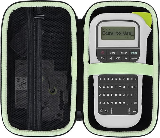 Case Compatible with Brother P-Touch PTH110 / PTH111 Pro / PTE110 Portable Monochrome Label Maker (Black)