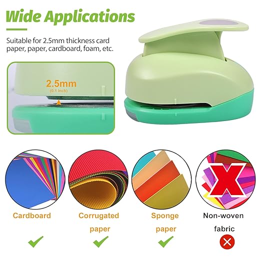 UCEC Circle Punch, 1.25 Inch Circle Hole Punch, Paper Punch Circles Craft Punch Handmade Paper Punch for Crafting Scrapbooking Cards Arts Fun Projects