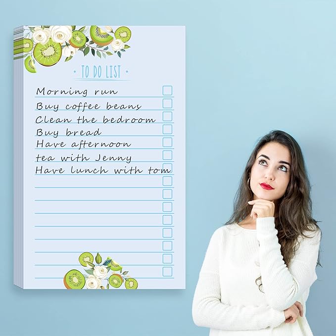 300 Sheets to Do List Notepad Daily Checklist Sticky Notes Cute Undated Memo Pad Color Block to Do Note Pad Weekly Plan Agenda and Organizer Planners for College(Fruit Style,3.14 x 5.11 Inch)