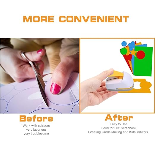 Craft Lever Punch 3/8+5/8+1 inch Circle Punch DIY Handmade Paper Punch 3/8+5/8+1 inch Single Hole Punch 3pcs