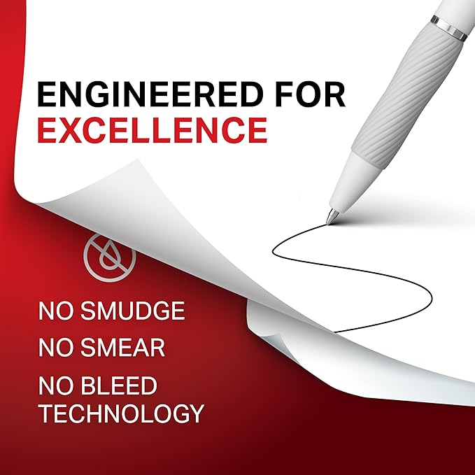 Sharpie S-Gel Gel Pens Drawing Pens Gel Ink For Journaling Writing Coloring Medium Point (0.7Mm) Pearl White Body Black Ink Pen 12 Count