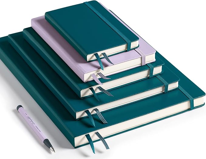 LEUCHTTURM1917 - Notebook Hardcover Paperback B6+ - 219 Numbered Pages for Writing and Journaling (Black, Ruled)