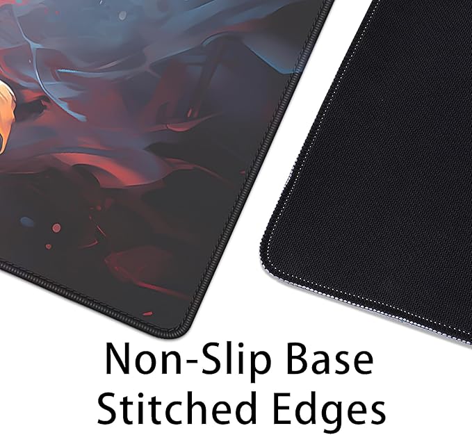 Artistic Flowers Mouse Pad,XL Floral Mousepad Desk Pad with Stitched Edges,Non-Slip Waterproof Rubber Base Mouse Mat Desk Mat for Office Computer Keyboard Laptop Home(27.5x11.8 in)