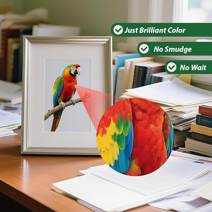 Uinkit 100 sheets 30lb Very Thin Flyer Paper Glossy 8.5x11 Inkjet Single Side DIY Chip Bag 115gsm Photos Picture for Inkjet Printer with Dye Ink Letter size A4 Brochure