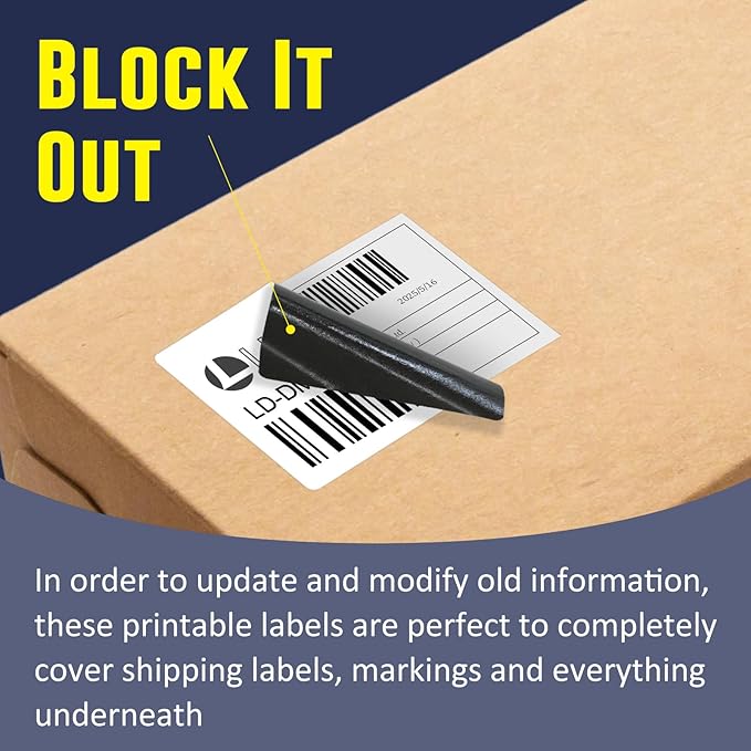 L LIKED 3" x 2" Direct Thermal Labels, Permanent Adhesive Barcode Shipping Label & Compatible with Rollo, Zebra and Other Desktop Printers (1 Roll, 700 Labels)