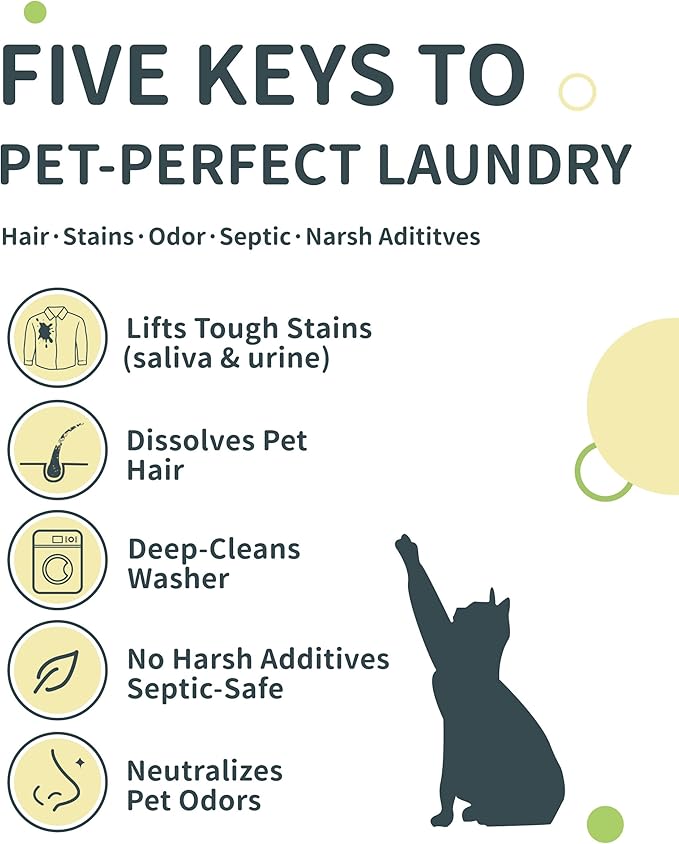 FurGone × Seedshub 2 Sachets Pet Hair Odor & Stain Remover for Laundry, 96.7% Hair Dissolution, Based Powder Detergent for Clothes, Bedding, Effective Dog & Cat Hair Remover, Septic Safe