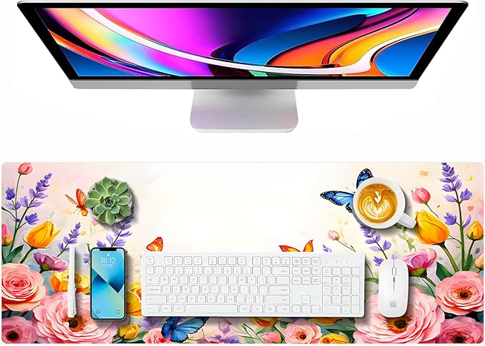 Large Gaming Mouse Pad (31.5"x11.8") - XXL PU Leather Waterproof Desk Mat with Non-Slip Rubber Base for Keyboard, PC & Office