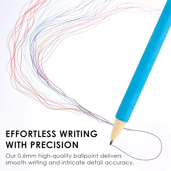 Grabie Erasable Gel Pens, 9 Colors Erasable Pens Multicolor, Make Mistakes Disappear, 0.6mm Medium Point Rollerball Tip Colored Pens for Drawing Writing Planner, Smooth Writing (Whimsical Whirls)