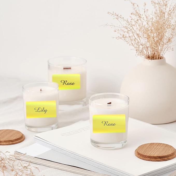 2.25"x1.25" Direct Thermal Labels, Holographic Thermal Printer Labels for Barcode, Self-Adhesive Address Shipping Thermal Label Stickers-1 Roll, 300 Labels, Holographic Yellow