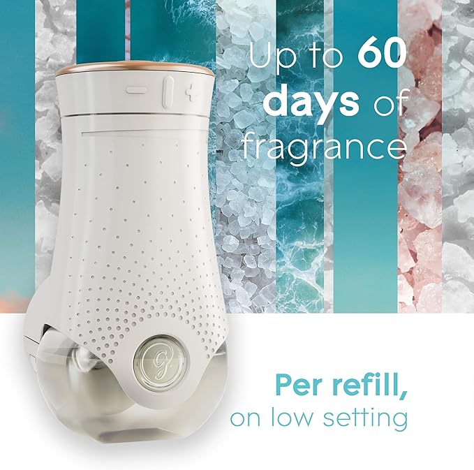 Glade PlugIns Refills Air Freshener, Scented and Essential Oils for Home and Bathroom, Sky & Sea Salt, 3.35 Fl Oz, 5 Count