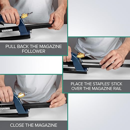 IDL Packaging Heavy Duty Staples for Pneumatic Stapling Plier SP50-10B-A, 1/2" x 3/8" x 0.128" (5 Boxes, 12500 pcs) - High-Tensile Stainless Steel Industrial Staples
