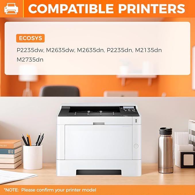 TK-1152 TK1152 Toner Cartridge 2-Pack High Capacity with Chip Replacement for Kyocera TK-1152 TK1152 Compatible with Kyocera ECOSYS P2235dw M2635dw M2635dn P2235dn M2135dn M2735dn Printers Toner Kit