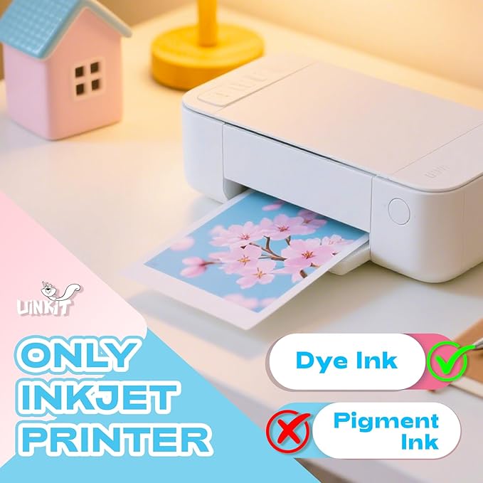 Uinkit 37lb Thin Flyer Paper Glossy 11x14 Inkjet 100 Sheets Single Side DIY Chip Bag 135gsm Photos Picture for Inkjet Printer with Dye Ink Brochure (11X14X100)