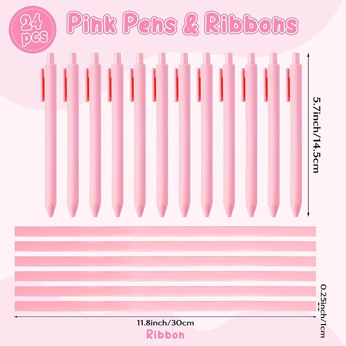 Bright Colors Sticky Notes - 72pcs Coquette Pink Bow Super Sticky Notes Pens Ribbons Set Strong Adhesive Self-Stick Sticking Power Memo Note Pads Page Markers Office Products School Supplies