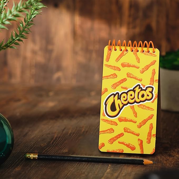 Cheetos Cute Spiral Small Notebook Pocket Size Notepad, College Ruled Memo Pads for Home, Office, College and School 6.5"x3.5"