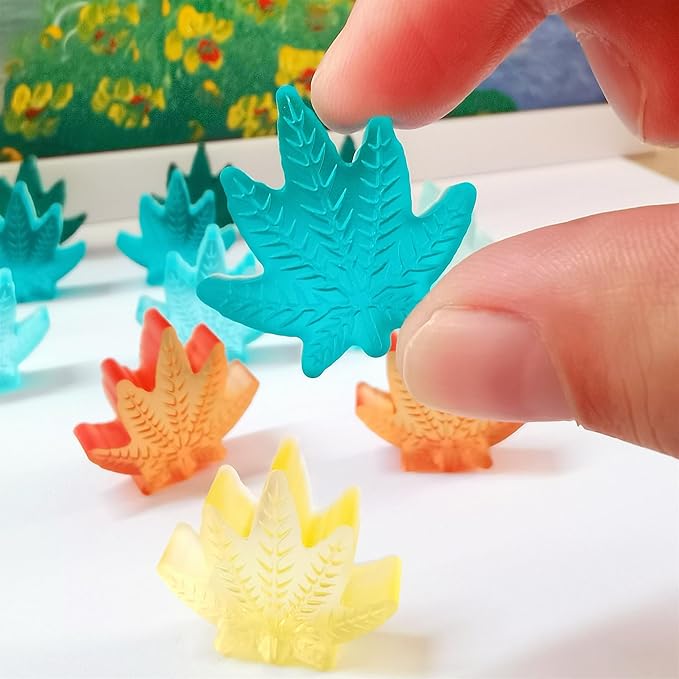 Leaf Silicone Molds For Chocolate Gummy Candy, Leaf Wax Melts Molds with Scraper (leaf)