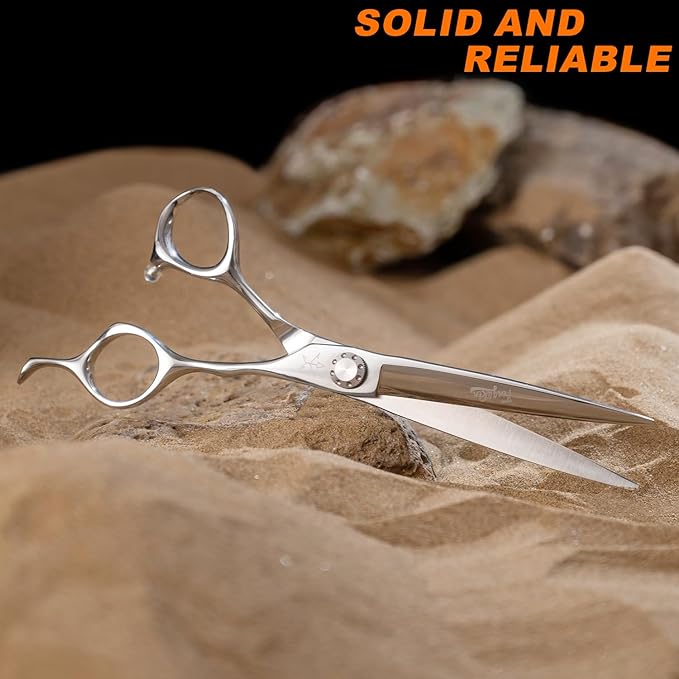 High-end Professional Extremely Very Sharp Barber Hair Cutting Scissors Hairdresser Shears For Hair 6.5 Inch Haircut Scissor Made Of Stainless Steel Alloy For Hairdressing Salon and Home Use