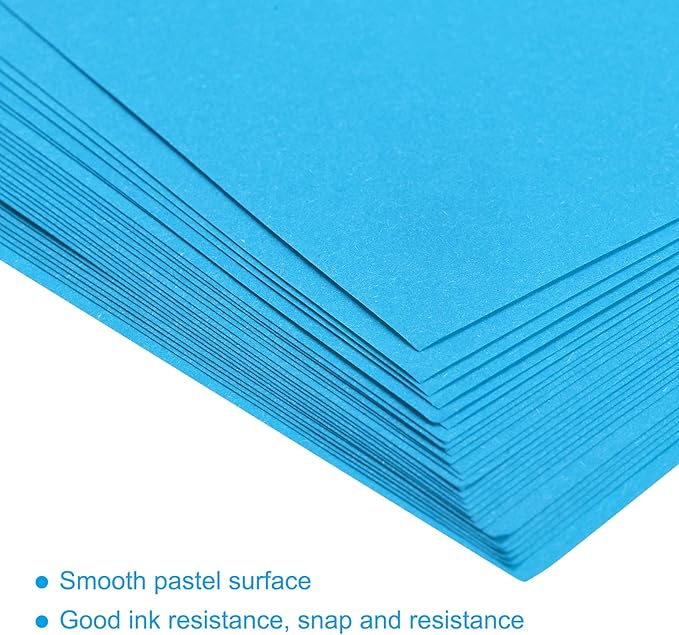 MECCANIXITY 100 Sheets Colored Copy Paper 8.3 x 5.8 Inch Printer Paper 80gsm Pale Blue for Office Printing, Document Copying, Invitations, Forms, Art Projects