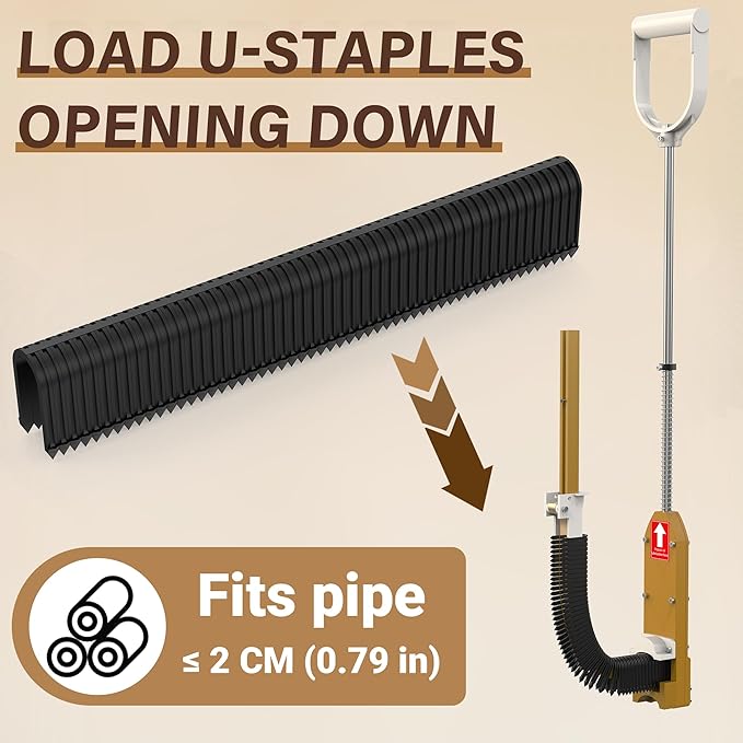 1100 Pcs PEX Pipe Staples for Foamboard Stapler, 1.65" Heat-Resistant Staples Compatible with 1" & 2" Foam Board, Jam-Free Magazine Loading Strips for PEX Staple Gun