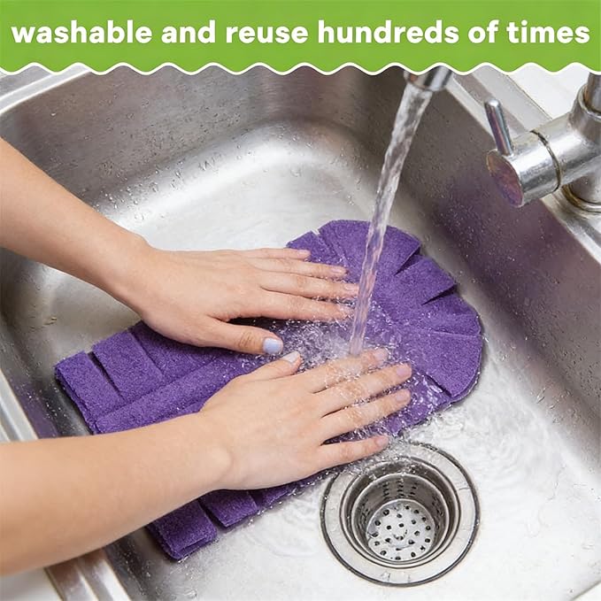 360° Electrostatic Duster Refills — The Sustainable Choice for a Dust-Free Home, Duster Refills Reusable, Larger Size Dusters with 4X Microfibers