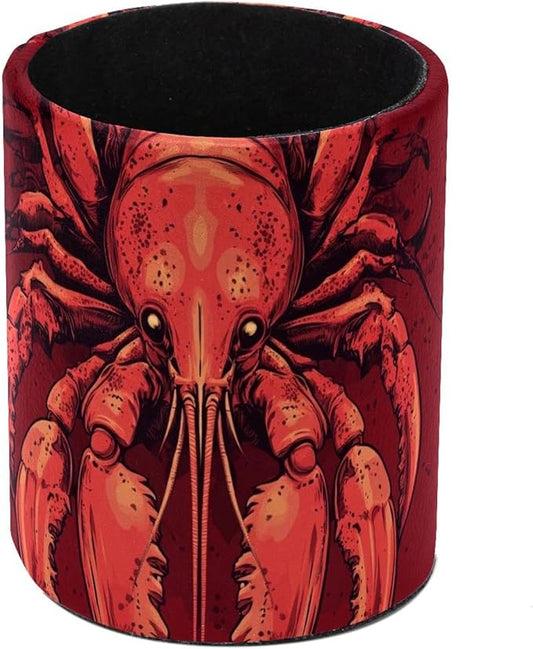 _Red lobster (1) Pencil Box, Multiple-Use Desk Writing Stationary Organizer Pen Holder Cups Office School Supplies Storage